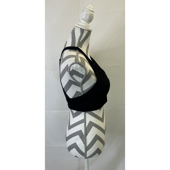 ZYIA ActiveBlack Adjustable Mesh Sports Bra Size Medium FS Benefits Charity - Picture 4 of 10